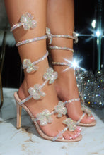 Load image into Gallery viewer, Flora Embellished Around The Ankle Coil Heels - Nude
