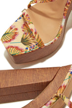 Load image into Gallery viewer, Summer Paradise Platform Block High Heels - Floral Print
