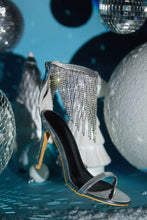 Load image into Gallery viewer, Formal Icon Embellished Dangle Heels - Silver
