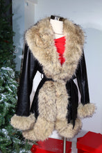 Load image into Gallery viewer, Foxy Faux Fur Coat - Black
