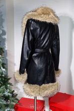 Load image into Gallery viewer, Foxy Faux Fur Coat - Black
