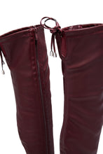 Load image into Gallery viewer, Gigi Over The Knee Heel Boots - Wine PU
