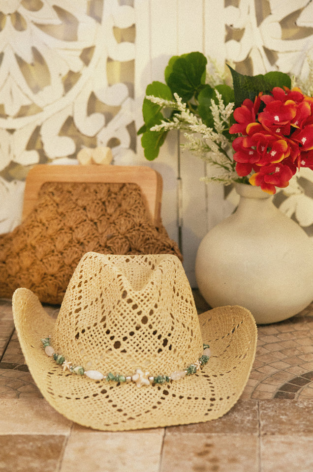 Load image into Gallery viewer, Gloriana Straw Western Hat - Ivory
