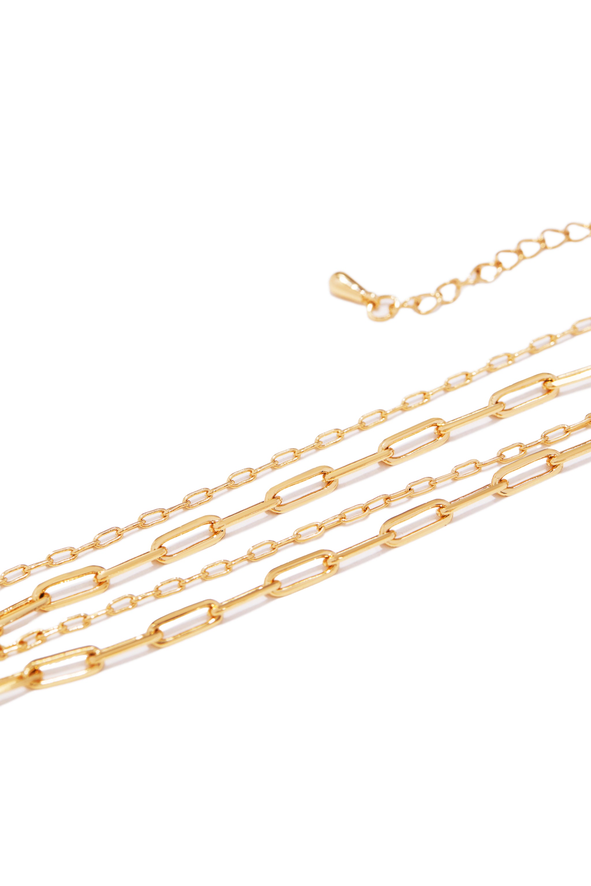 Melany Gold Layered Chain Anklet – MISS LOLA