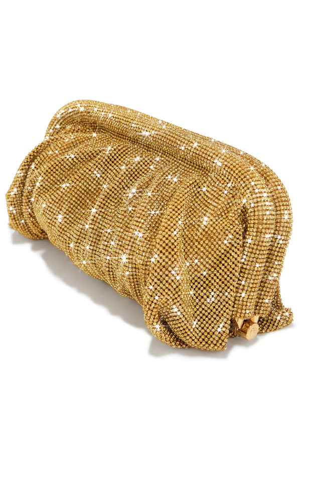 Load image into Gallery viewer, Gala Nights Embellished Clutch Bag - Gold
