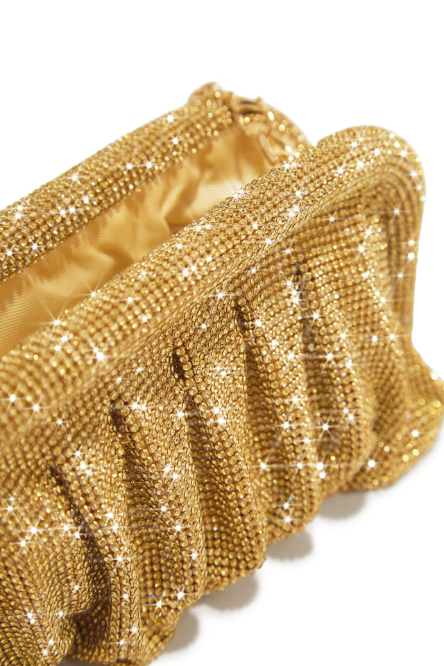 Load image into Gallery viewer, Gala Nights Embellished Clutch Bag - Gold
