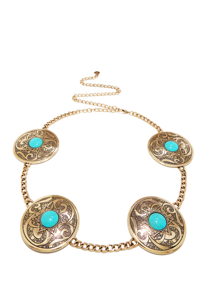 Load image into Gallery viewer, Avery Pendant Chain Belt - Gold
