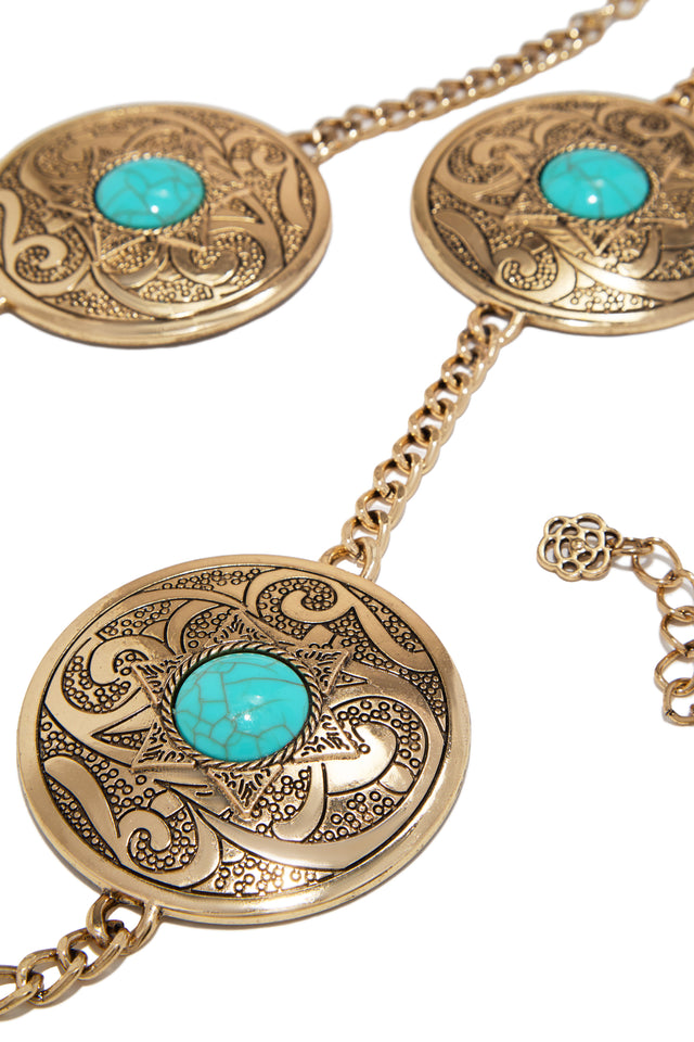 Load image into Gallery viewer, Avery Pendant Chain Belt - Gold
