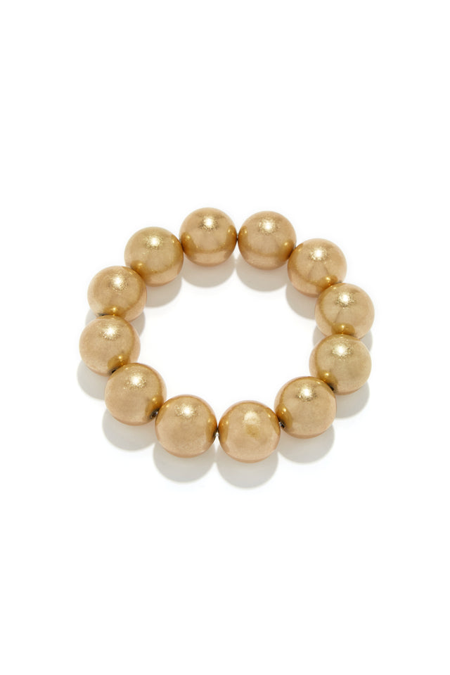 Load image into Gallery viewer, Gold Tone Beaded Bracelet 
