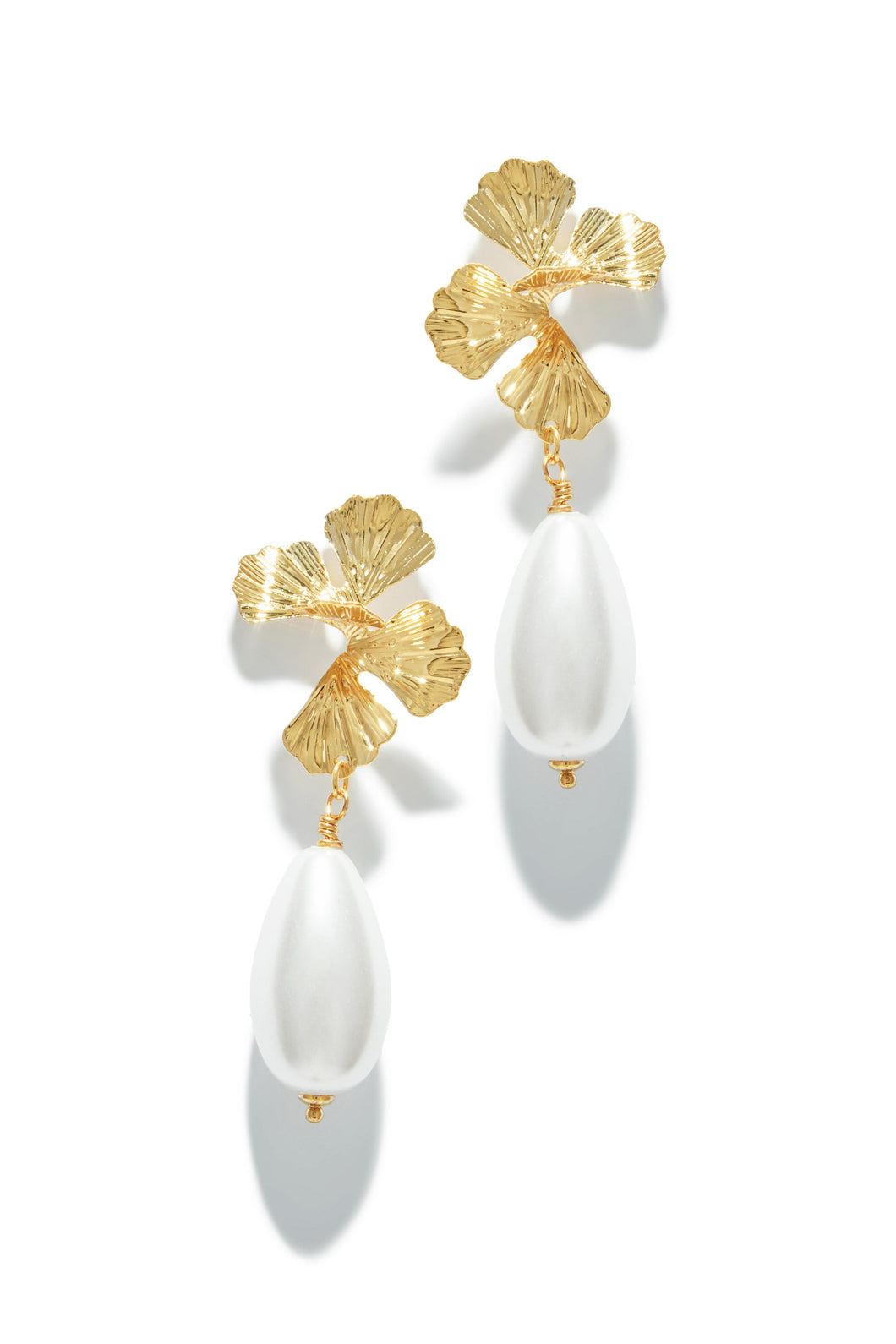 Josette Floral Dangle Earring - Gold