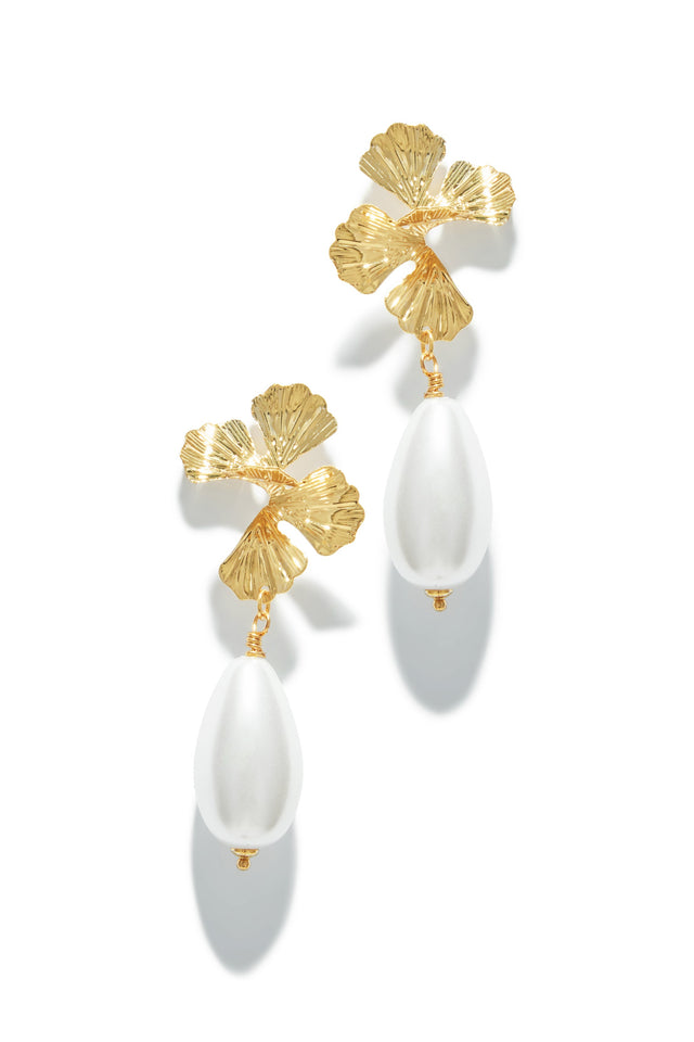 Load image into Gallery viewer, Josette Floral Dangle Earring - Gold

