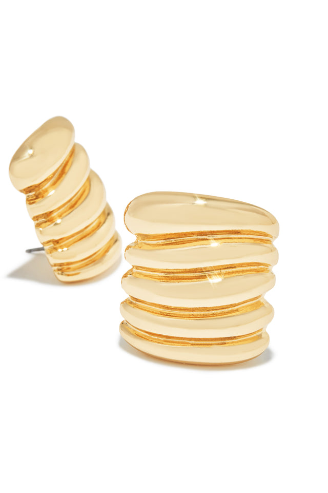 Load image into Gallery viewer, Halana Textured Statement Earring - Gold
