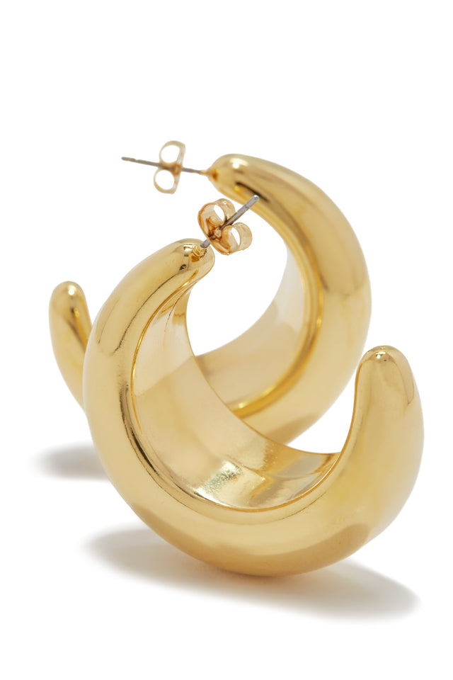 Load image into Gallery viewer, Gold-Tone Chunky Hoop

