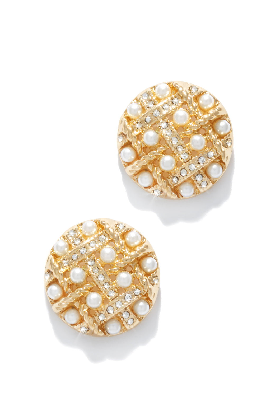 Faux Pearl Embellished Earring