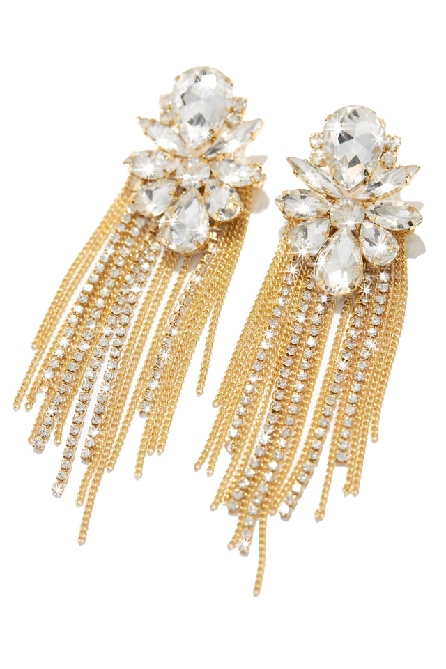 Load image into Gallery viewer, Gold-Tone Embellished Earring
