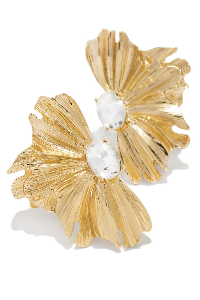 Load image into Gallery viewer, Gold-Tone Statement Earring
