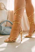 Load image into Gallery viewer, Gold Strappy Heels
