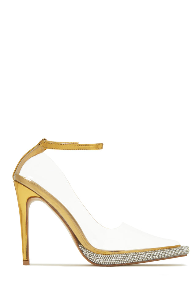 Load image into Gallery viewer, Gold-Tone Embellished Heels
