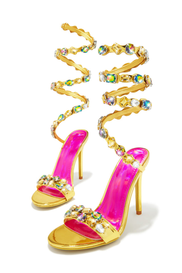 Load image into Gallery viewer, Gold-Tone Single Sole Heels

