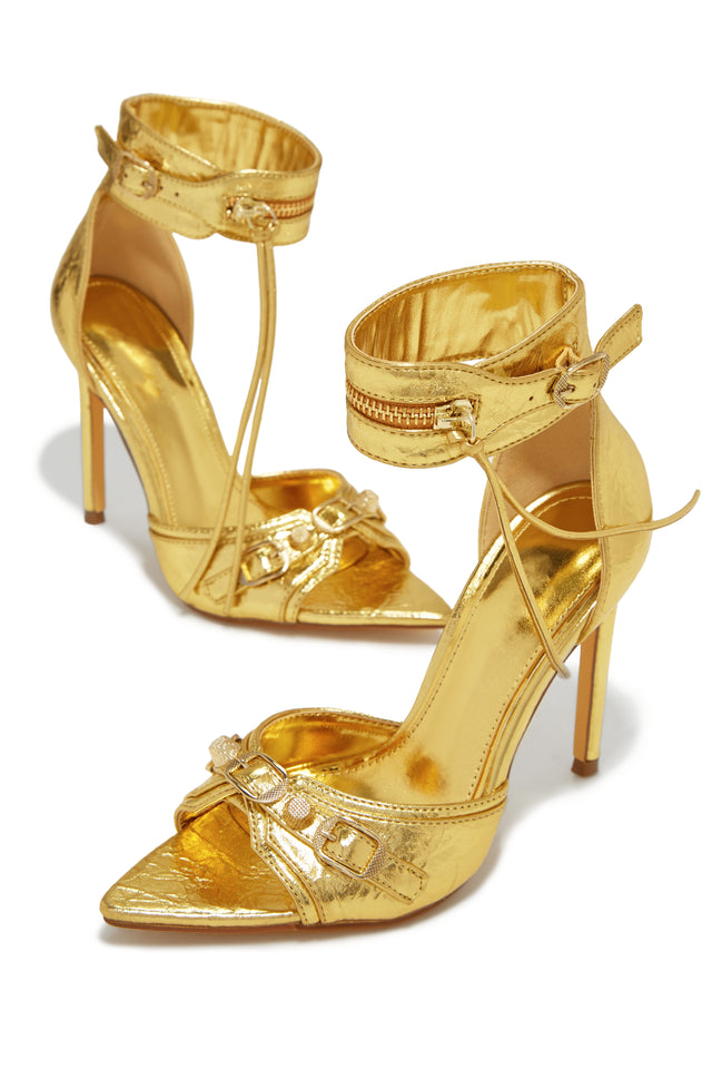 GNIST Women Gold Heels - Buy GNIST Women Gold Heels Online at Best Price -  Shop Online for Footwears in India | Flipkart.com
