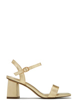 Load image into Gallery viewer, Gold Tone Heel With Adjustable buckle 
