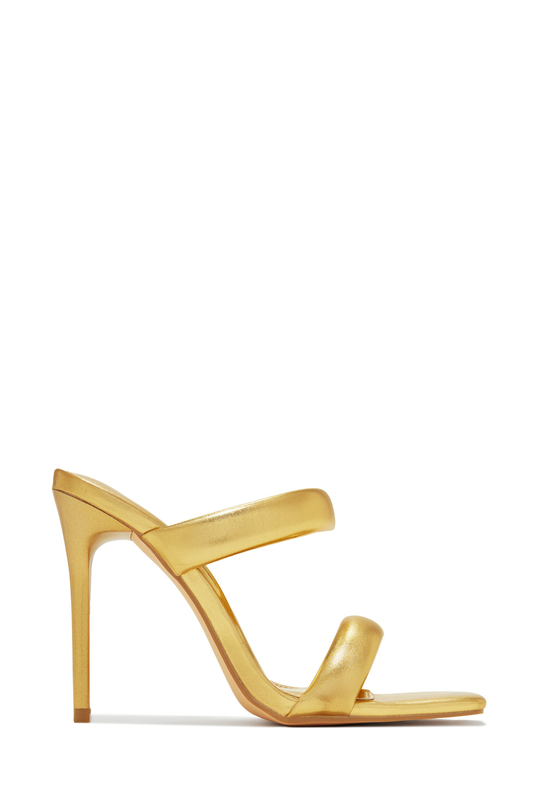 Stassie Single Sole High Heel Mules - Gold