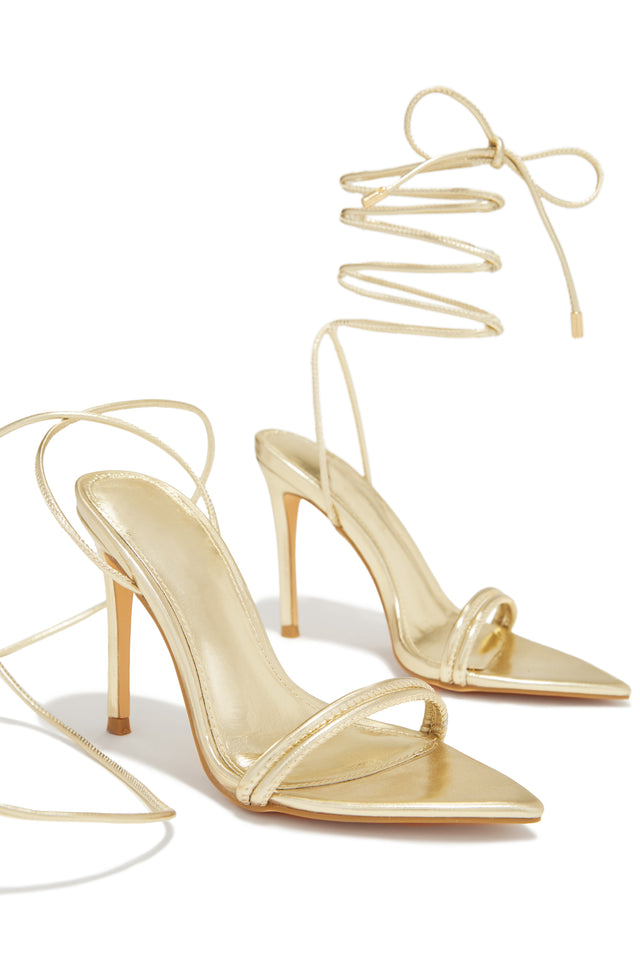 Load image into Gallery viewer, Gold-Tone Single Sole High Heels
