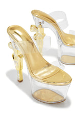 Load image into Gallery viewer, Bang Bang Platform High Heel Mules - Gold
