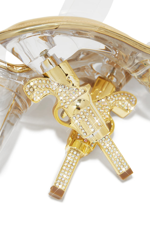 Load image into Gallery viewer, Bang Bang Platform High Heel Mules - Gold
