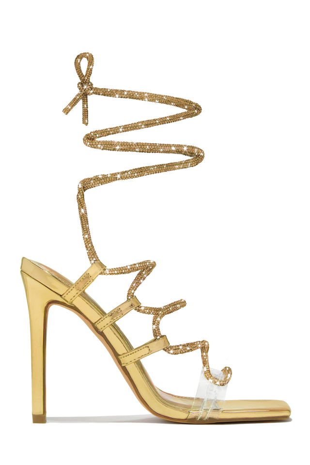 Load image into Gallery viewer, Birthday Wishes Embellished Lace Up Heels - Nude
