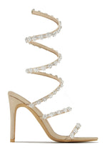 Load image into Gallery viewer, Gold-Tone Around The Ankle Embellished High Heels
