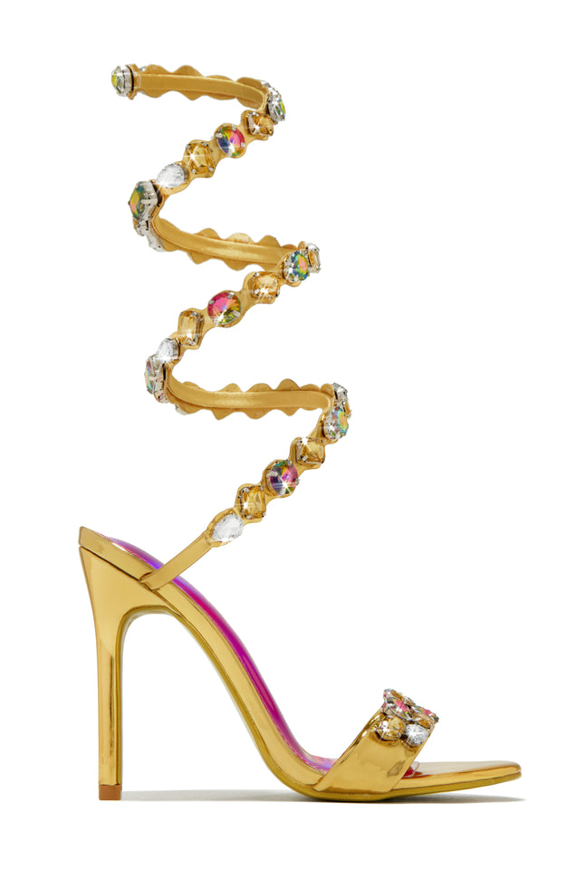 Load image into Gallery viewer, Gold-Tone Single Sole Heels
