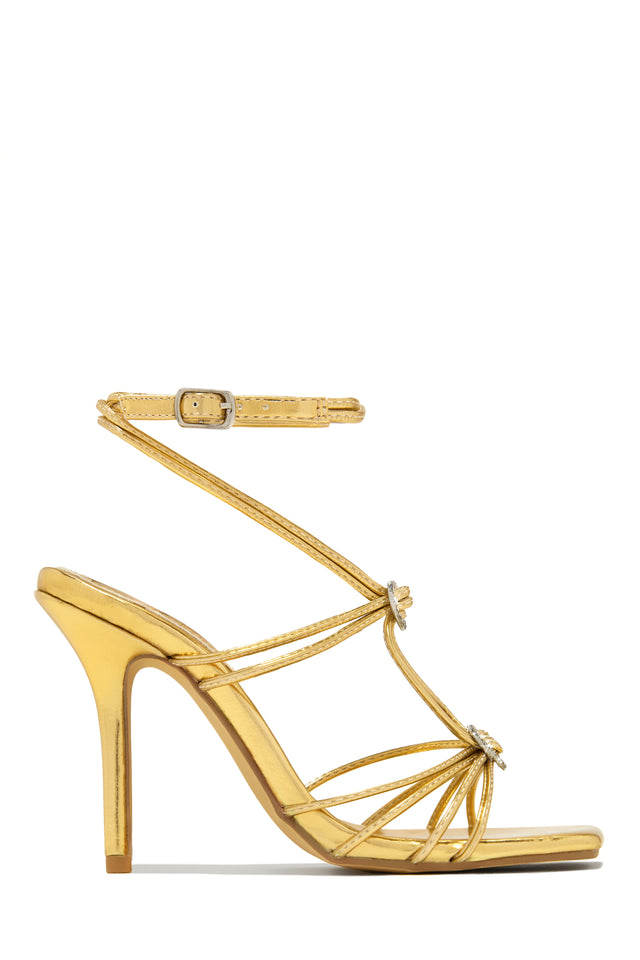 Load image into Gallery viewer, Lovestruck Embellished Strappy High Heels - Denim
