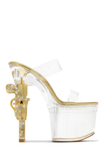 Load image into Gallery viewer, Bang Bang Platform High Heel Mules - Gold

