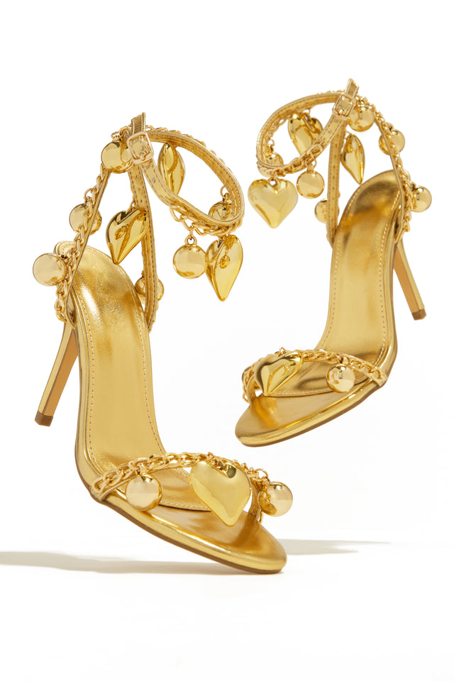 Load image into Gallery viewer, Gold-Tone Single Sole Heels
