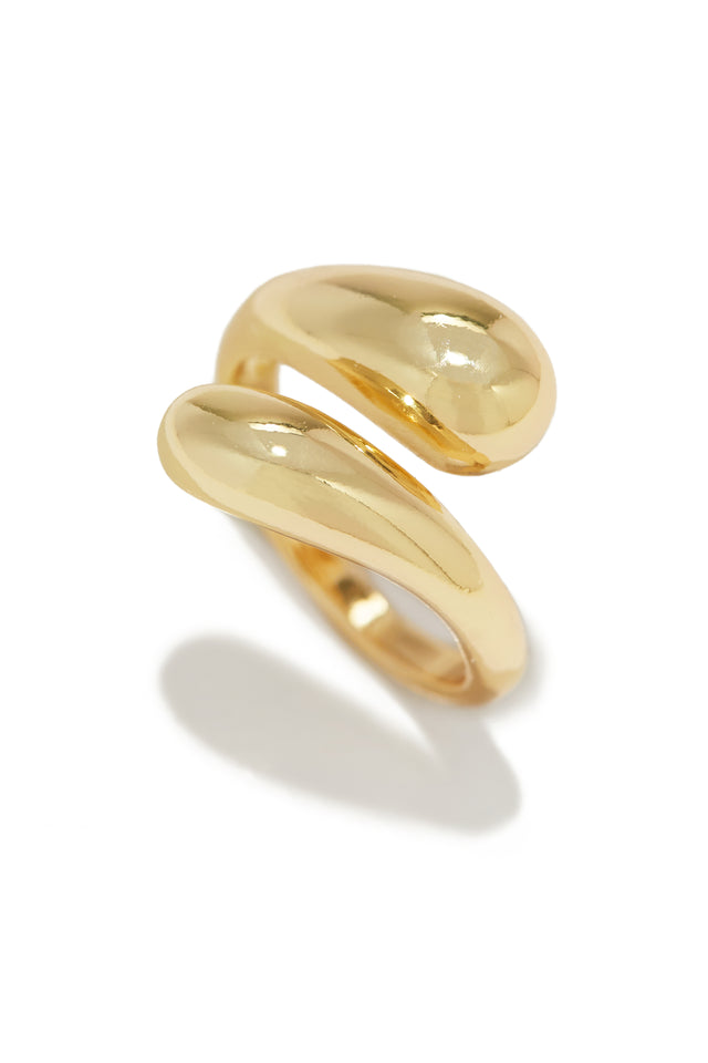 Load image into Gallery viewer, Gold Tone Tear Drop Ring
