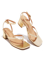 Load image into Gallery viewer, Letty Chunky Mid Heels - Gold
