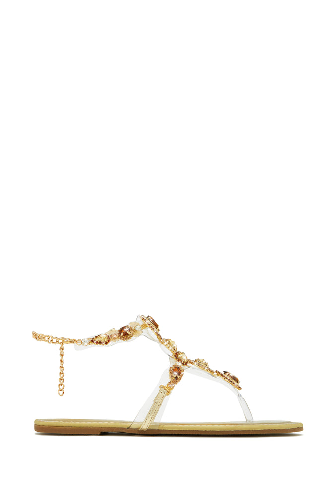 Load image into Gallery viewer, Gold Embellished Sandal
