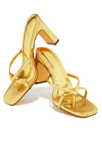 Load image into Gallery viewer, Gold-Tone Slip On Heels
