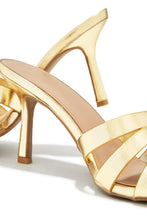 Load image into Gallery viewer, Valdis Mid Heel Mules - Gold
