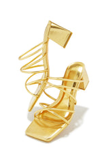 Load image into Gallery viewer, Hannah Block Mid Heel Mules - Gold
