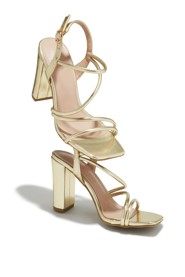 Load image into Gallery viewer, Victoria Block Heels - Gold
