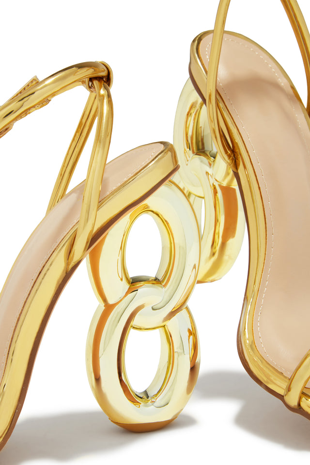 Load image into Gallery viewer, Chunky Gold Heels
