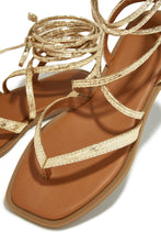 Load image into Gallery viewer, Shiny Gold Sandals
