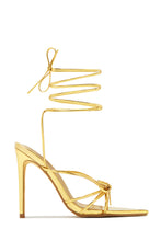 Load image into Gallery viewer, Joelle Lace Up High Heels - Silver
