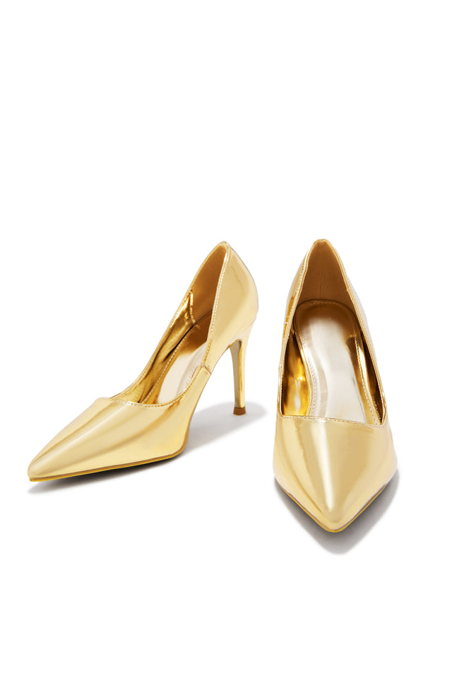 Load image into Gallery viewer, Kylan Heel Pumps - Gold

