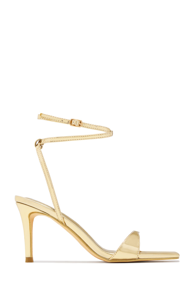 Load image into Gallery viewer, Viana Ankle Strap Mid Heels - Gold
