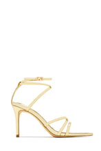 Load image into Gallery viewer, Polished Nights Strappy Mid Heels - Gold
