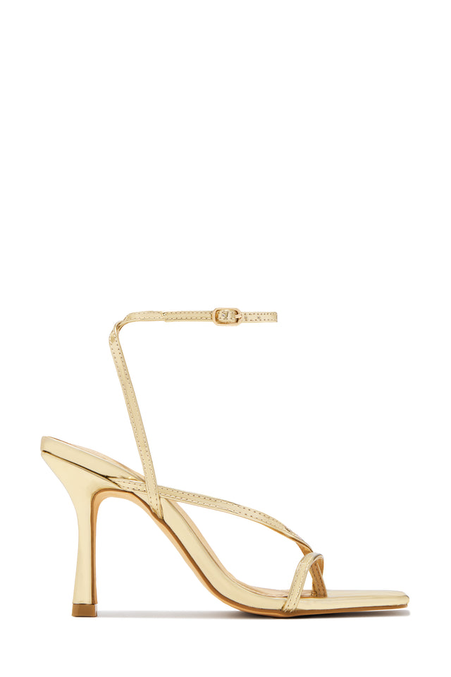 Eren Ankle Strap Heels - Gold