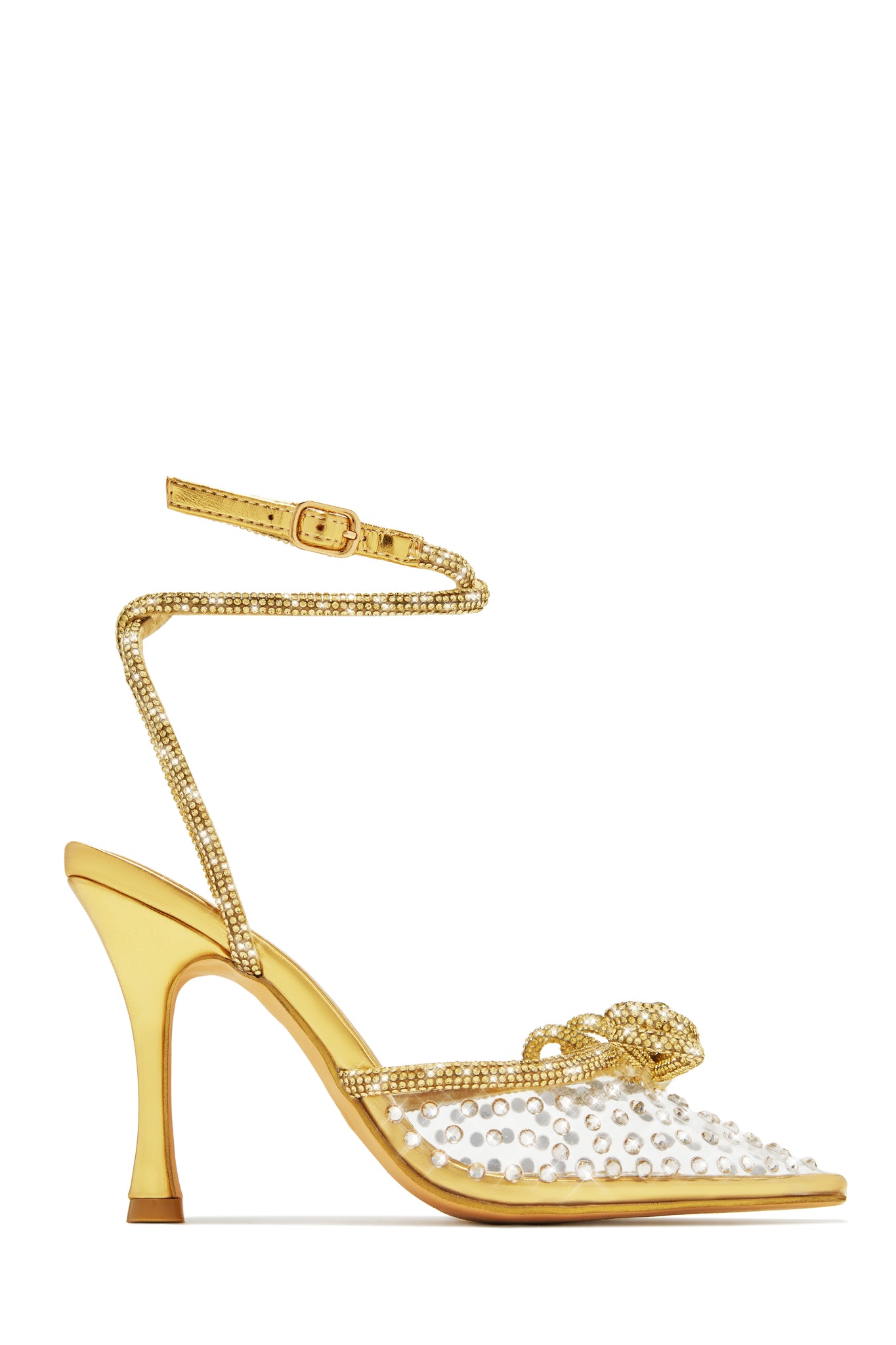 Gold strap pumps outlet